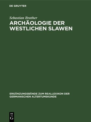 cover image of Archäologie der westlichen Slawen